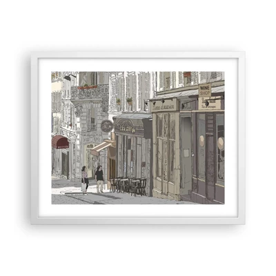 Plakát v bílém rámu - Městské radosti - 50x40 cm