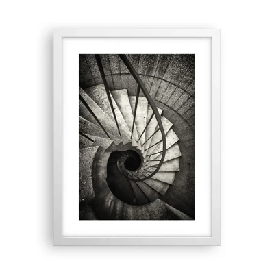 Plakát v bílém rámu - Nahoru po schodech, dolů po schodech - 30x40 cm