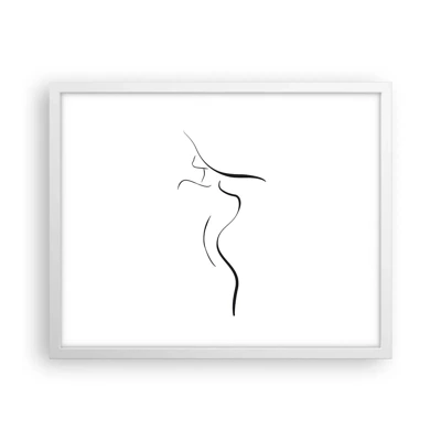 Plakát v bílém rámu - Nepolapitelná jako vlna - 50x40 cm