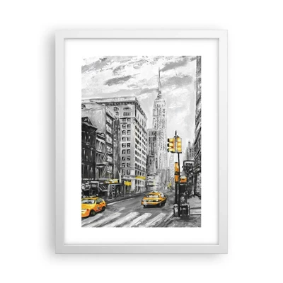 Plakát v bílém rámu - Newyorský příběh - 30x40 cm