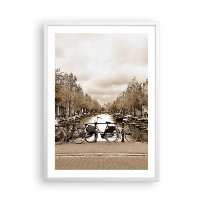Plakát v bílém rámu - Nizozemské klima - 50x70 cm