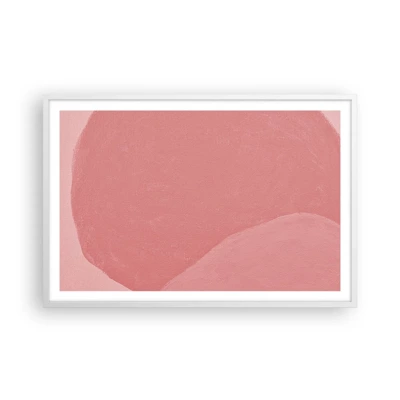 Plakát v bílém rámu - Organická kompozice v růžové - 91x61 cm