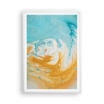 Plakát v bílém rámu - Pastelový vír - 70x100 cm