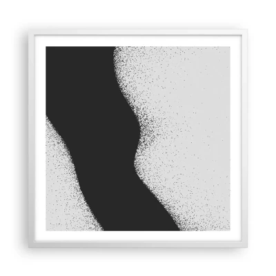 Plakát v bílém rámu - Plynulá rovnováha - 60x60 cm