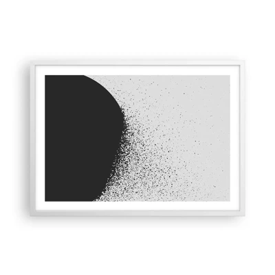 Plakát v bílém rámu - Pohyb částic - 70x50 cm