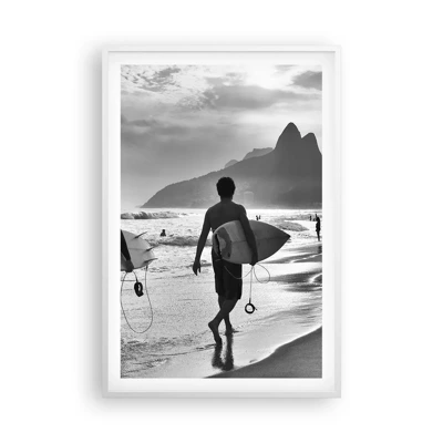 Plakát v bílém rámu - Samba na jednu vlnu - 61x91 cm