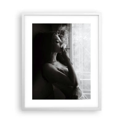 Plakát v bílém rámu - Smyslný okamžik - 40x50 cm