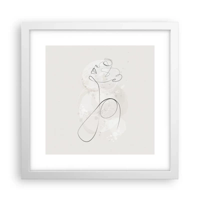 Plakát v bílém rámu - Spirála krásy - 30x30 cm