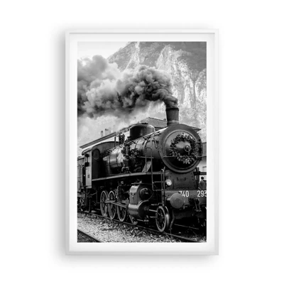 Plakát v bílém rámu - Stojí na nádraží… - 61x91 cm