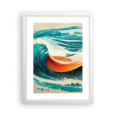 Plakát v bílém rámu - Surfařův sen - 30x40 cm