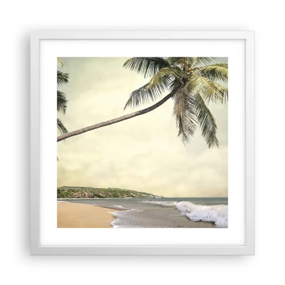 Plakát v bílém rámu - Tropický sen - 40x40 cm