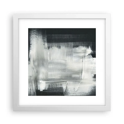 Plakát v bílém rámu - Utkané svisle a vodorovně - 30x30 cm