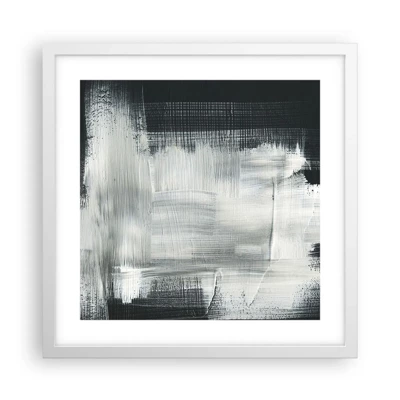 Plakát v bílém rámu - Utkané svisle a vodorovně - 40x40 cm