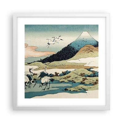 Plakát v bílém rámu - V japonském duchu - 40x40 cm
