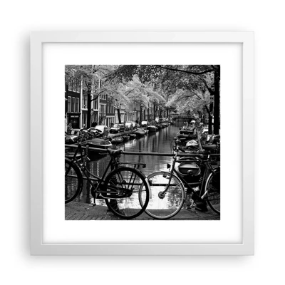 Plakát v bílém rámu - Velmi nizozemský výhled - 30x30 cm
