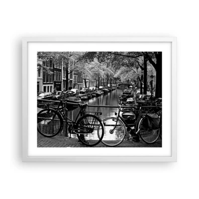 Plakát v bílém rámu - Velmi nizozemský výhled - 50x40 cm