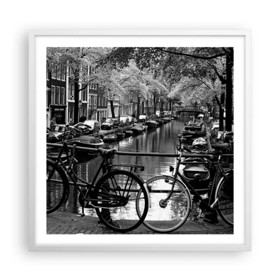 Plakát v bílém rámu - Velmi nizozemský výhled - 60x60 cm