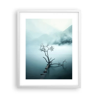 Plakát v bílém rámu - Z vody a mlhy - 40x50 cm