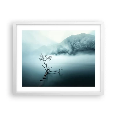 Plakát v bílém rámu - Z vody a mlhy - 50x40 cm