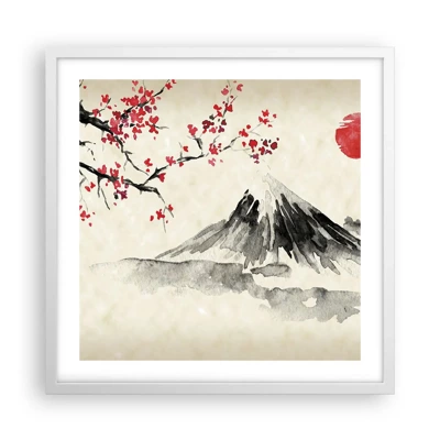 Plakát v bílém rámu - Zamilujte se do Japonska - 50x50 cm