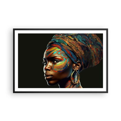 Plakát v černém rámu - Africká královna - 91x61 cm