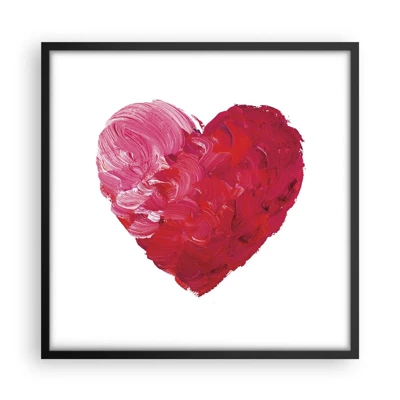 Plakát v černém rámu - All you need is love - 50x50 cm