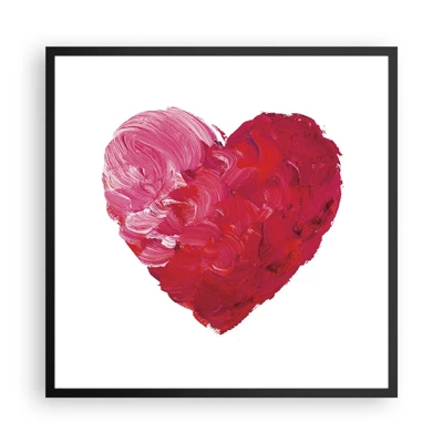 Plakát v černém rámu - All you need is love - 60x60 cm