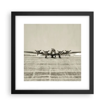 Plakát v černém rámu Arttor 30x30 cm - Letadlo, Starý, Bombardér, Do obývacího pokoje, Do ložnice, Bílá, Černá, Vodorovné, P2BAC30x30-4184