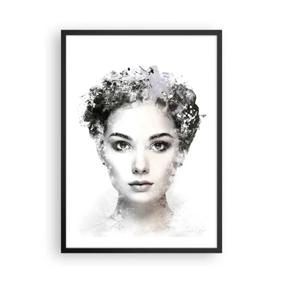 Plakát v černém rámu Arttor 50x70 cm - Krásná, Žena, Tvář, Do obývacího pokoje, Do ložnice, Bílá, Černá, Svislé, P2BPA50x70-4949