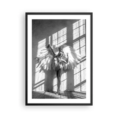 Plakát v černém rámu Arttor 50x70 cm - Křídla, Žena, Tanec, Modelka, Do obývacího pokoje, Do ložnice, Bílá, Černá, Svislé, P2BPA50x70-5149