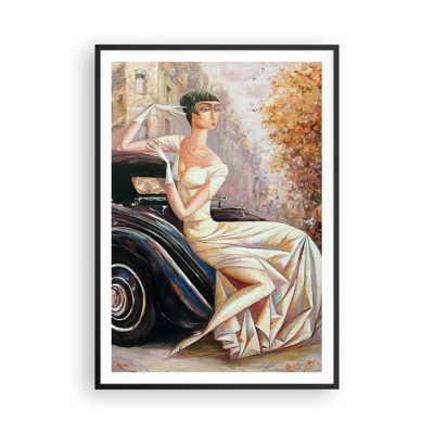 Plakát v černém rámu - Elegance v retro stylu - 70x100 cm