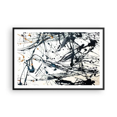 Plakát v černém rámu - Expresionistická abstrakce - 91x61 cm