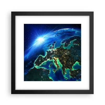 Plakát v černém rámu - Jiskřivá Evropa - 30x30 cm