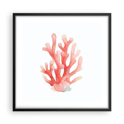 Plakát v černém rámu - Korálový korál - 50x50 cm