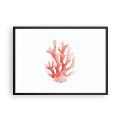 Plakát v černém rámu - Korálový korál - 70x50 cm