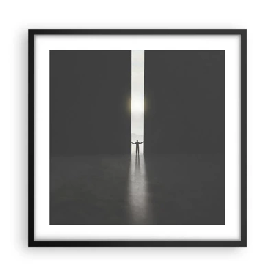 Plakát v černém rámu - Krok ke světlé budoucnosti - 50x50 cm
