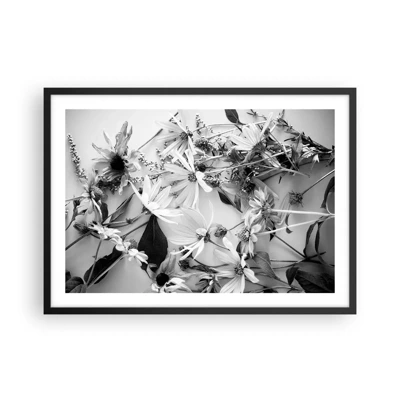 Plakát v černém rámu - Květiny bez kytice - 70x50 cm