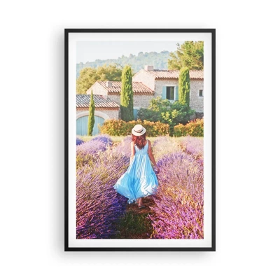 Plakát v černém rámu - Levandulová dívka - 61x91 cm