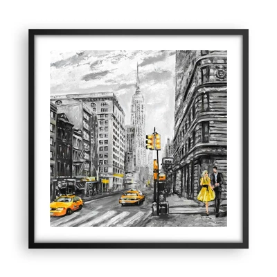 Plakát v černém rámu - Newyorský příběh - 50x50 cm
