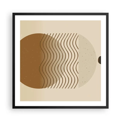 Plakát v černém rámu - O původu geometrických obrazců - 60x60 cm