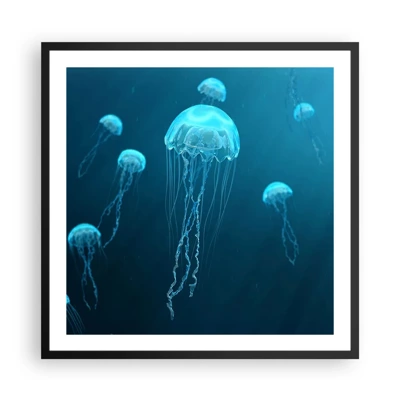 Plakát v černém rámu - Oceánský tanec - 60x60 cm