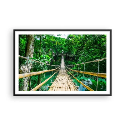 Plakát v černém rámu - Opičí most nad zelení - 91x61 cm