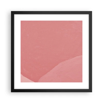 Plakát v černém rámu - Organická kompozice v růžové - 40x40 cm