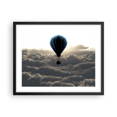 Plakát v černém rámu - Poutník nad oblaky - 50x40 cm