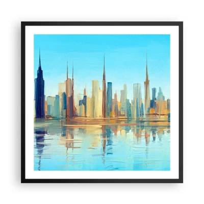 Plakát v černém rámu - Prosluněná metropole - 60x60 cm