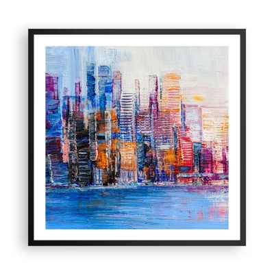 Plakát v černém rámu - Radostná metropole - 60x60 cm