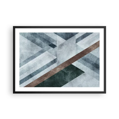 Plakát v černém rámu - Sofistikovaná elegance geometrie - 70x50 cm