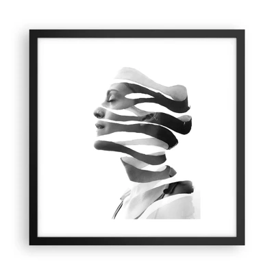 Plakát v černém rámu - Surrealistický portrét - 40x40 cm