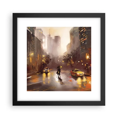 Plakát v černém rámu - Ve světlech New Yorku - 30x30 cm