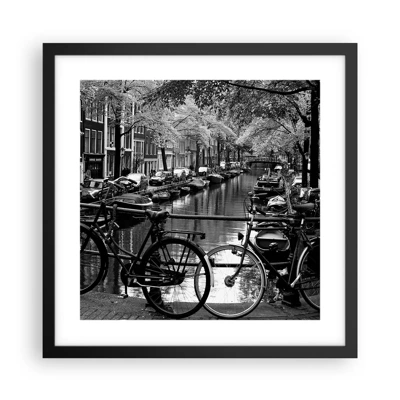 Plakát v černém rámu - Velmi nizozemský výhled - 40x40 cm